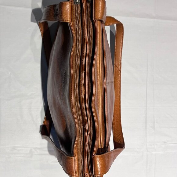 Derek Alexander designer shoulder leather purse W x H x D = 14" x 10" x 3.5" - Picture 5 of 14